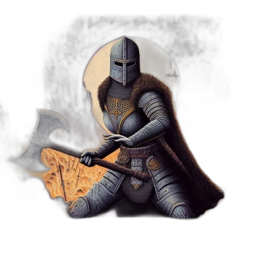 sword, weapon, robot, fantasy art transparent PNG cut-out