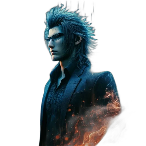 jacket, staff, concept art, fantasy art transparent PNG cut-out