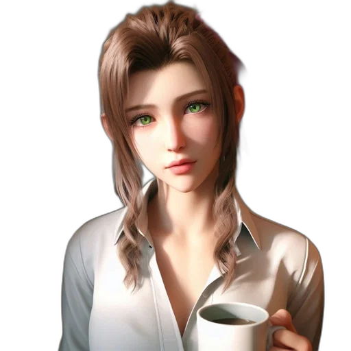 face, staff, dress, photorealistic transparent PNG cut-out
