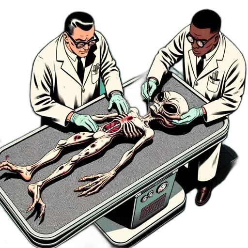comic book art, concept art, two, scientists transparent PNG cut-out