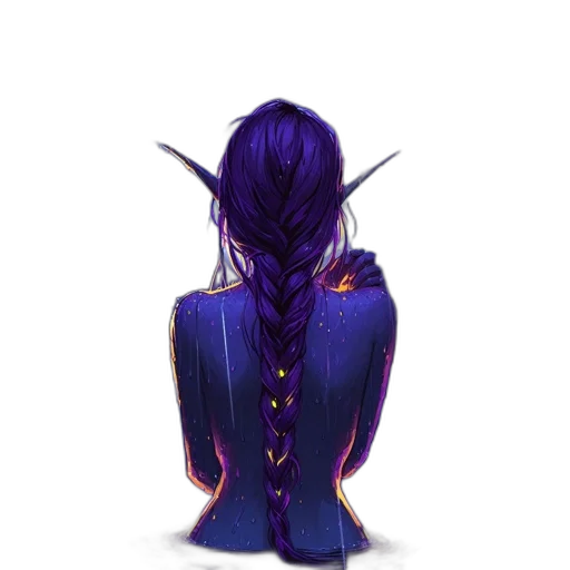 hair, staff, crown, dress transparent PNG cut-out