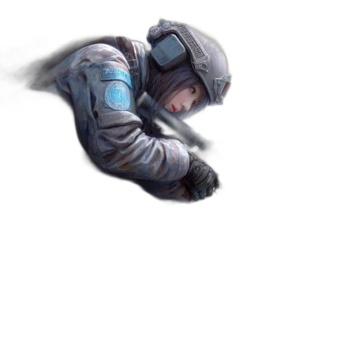 robot, mask, creature, staff transparent PNG cut-out