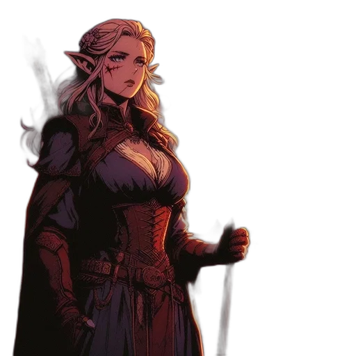 sword, dress, staff, crown transparent PNG cut-out