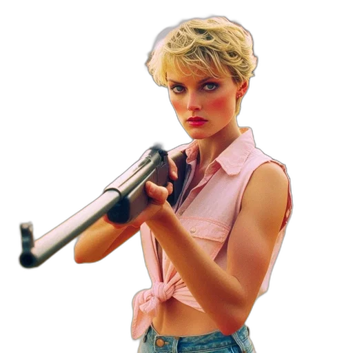 weapon, staff, vaporwave, photorealistic transparent PNG cut-out