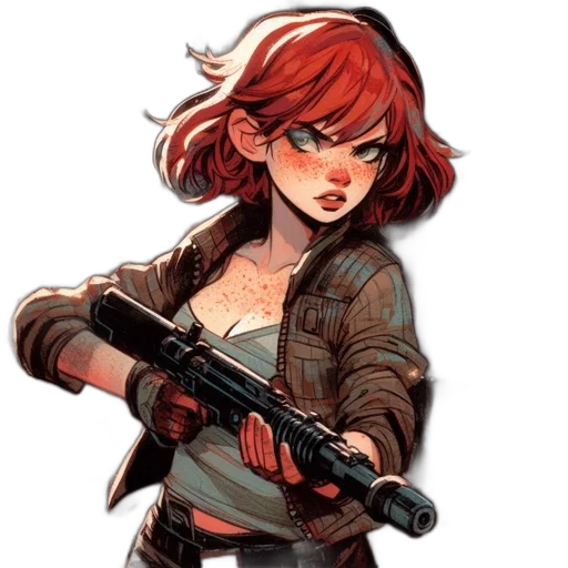 weapon, jacket, comic book art, concept art transparent PNG cut-out