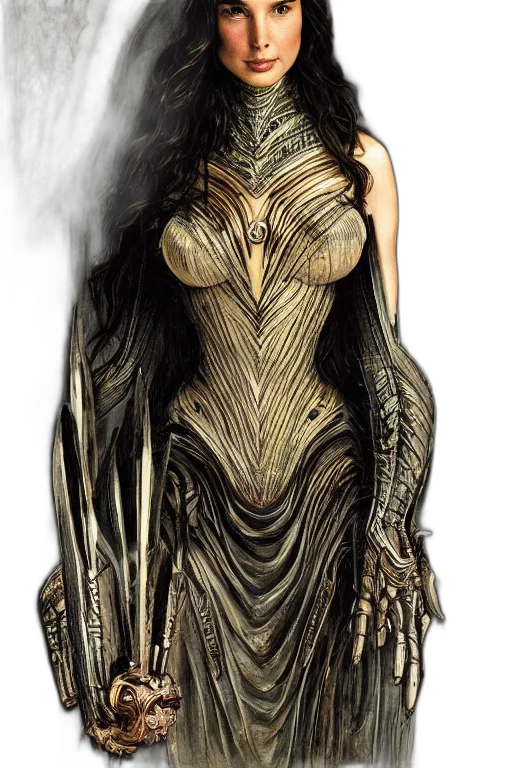 dress, jewelry, fantasy art, concept art transparent PNG cut-out