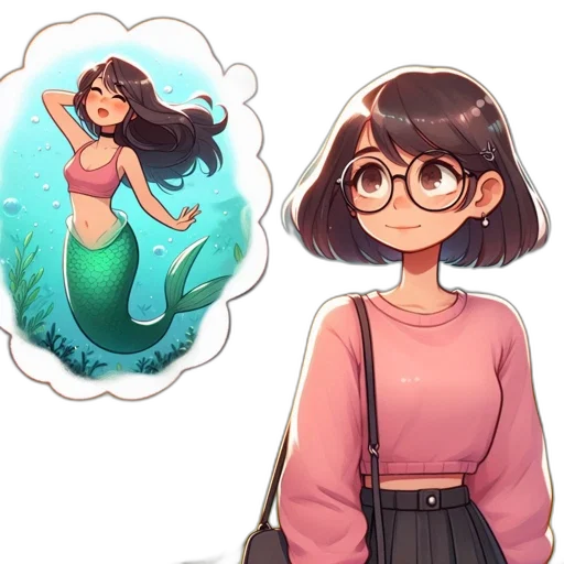 creature, dress, concept art, watercolor transparent PNG cut-out