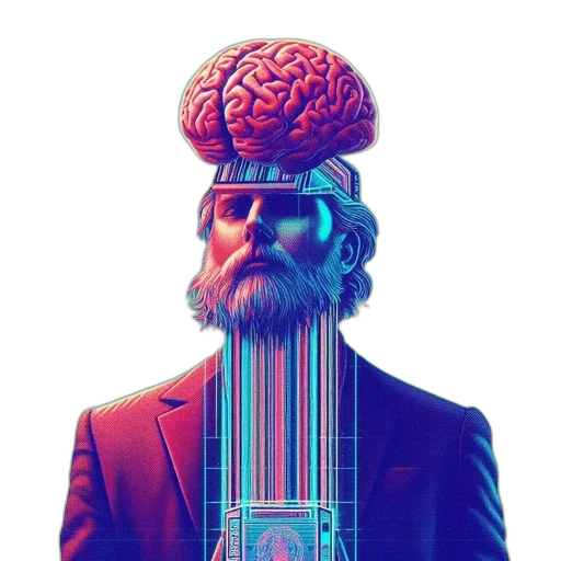 robot, face, hat, cyberpunk transparent PNG cut-out