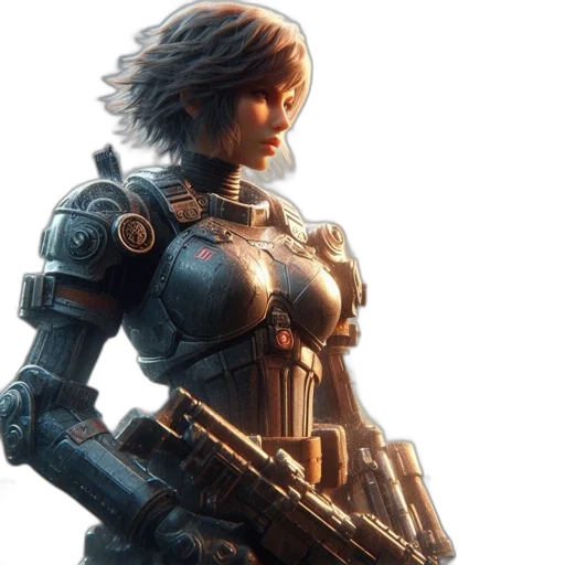 weapon, concept art, 3d render, cyberpunk transparent PNG cut-out