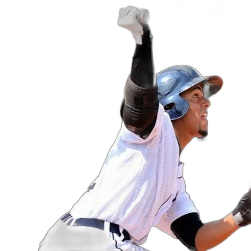 baseball, player, white, uniform transparent PNG cut-out