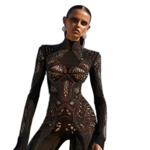 dress, robot, jacket, concept art transparent PNG cut-out