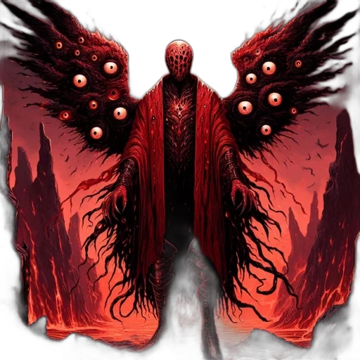 creature, mask, staff, concept art transparent PNG cut-out