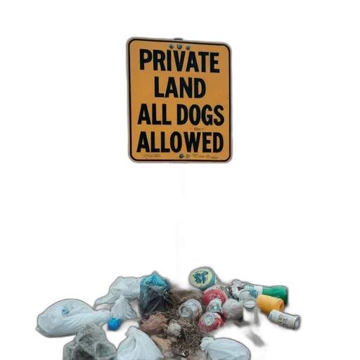 desolate, landscape, sign, reads transparent PNG cut-out
