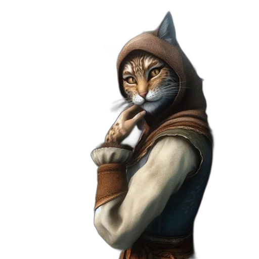 staff, mask, animal, fantasy art transparent PNG cut-out