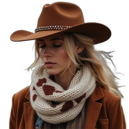 hat, jacket, jewelry, face transparent PNG cut-out
