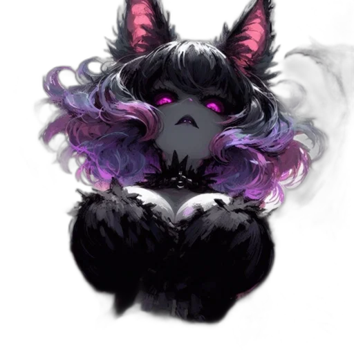 mask, creature, staff, hair transparent PNG cut-out