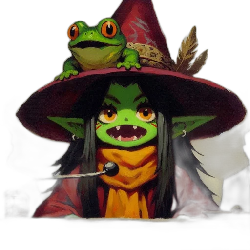 dragon, mask, staff, hat transparent PNG cut-out