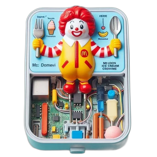 food, robot, 3d render, concept art transparent PNG cut-out