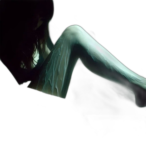 dress, creature, hair, mask transparent PNG cut-out