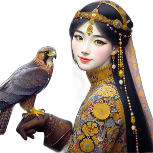 jewelry, face, mask, oil painting transparent PNG cut-out