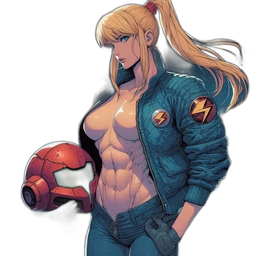 jacket, weapon, comic book art, concept art transparent PNG cut-out