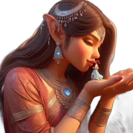 jewelry, fantasy art, concept art, photorealistic transparent PNG cut-out