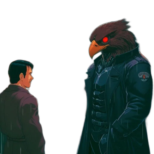 jacket, mask, creature, concept art transparent PNG cut-out