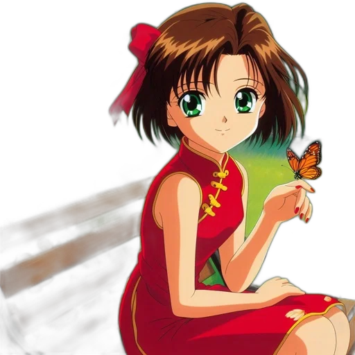dress, flower, anime, cartoon transparent PNG cut-out