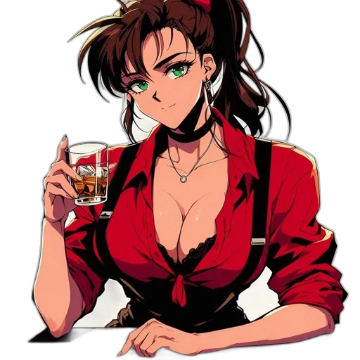 jacket, dress, staff, anime transparent PNG cut-out