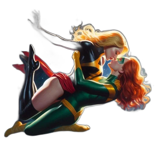 comic book art, concept art, fantasy art, two transparent PNG cut-out