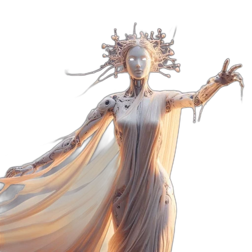 dress, crown, concept art, fantasy art transparent PNG cut-out