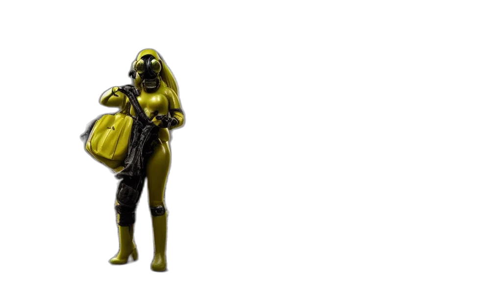 robot, mask, 3d render, concept art transparent PNG cut-out