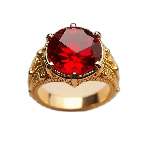 jewelry, crown, 3d render, red transparent PNG cut-out