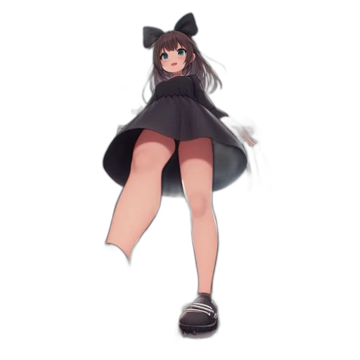 dress, staff, shoes, creature transparent PNG cut-out