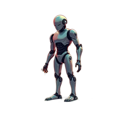 robot, creature, concept art, 3d render transparent PNG cut-out