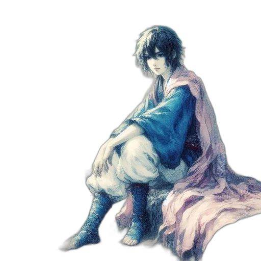 dress, sword, dragon, watercolor transparent PNG cut-out