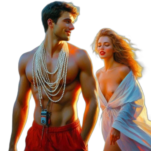 jewelry, photorealistic, oil painting, concept art transparent PNG cut-out