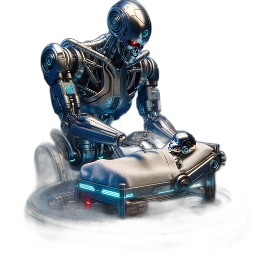robot, car, concept art, cyberpunk transparent PNG cut-out