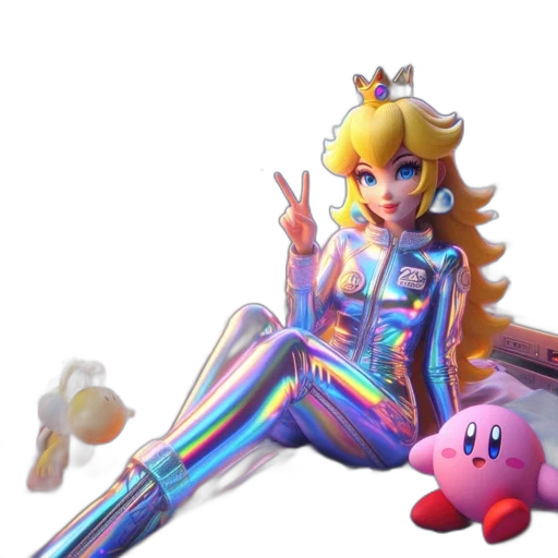dress, weapon, robot, vaporwave transparent PNG cut-out
