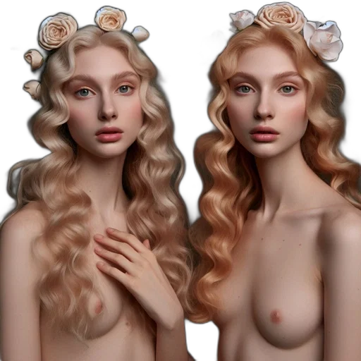 hair, photorealistic, 3d render, fantasy art transparent PNG cut-out