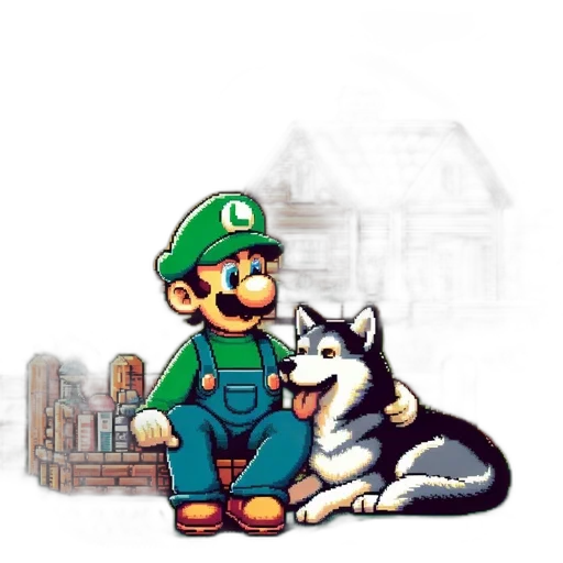 animal, pixel art, concept art, comic book art transparent PNG cut-out