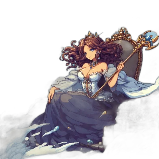 dress, crown, sword, fantasy art transparent PNG cut-out