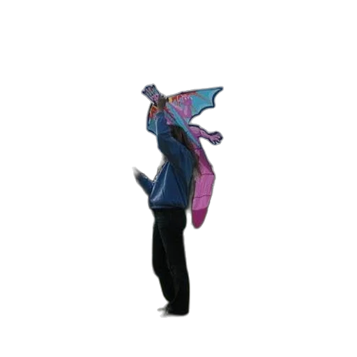 umbrella, jacket, dragon, staff transparent PNG cut-out