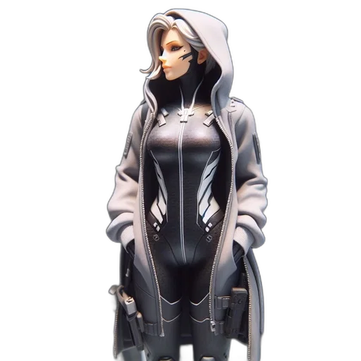 jacket, concept art, 3d render, cyberpunk transparent PNG cut-out