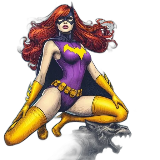 comic book art, concept art, fantasy art, female transparent PNG cut-out