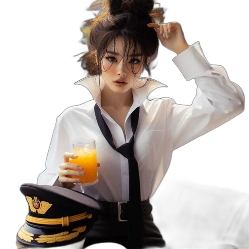 staff, crown, jacket, oil painting transparent PNG cut-out