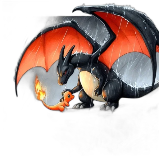 dragon, umbrella, animal, creature transparent PNG cut-out