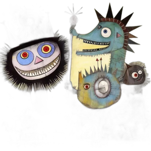 mask, creature, robot, dragon transparent PNG cut-out