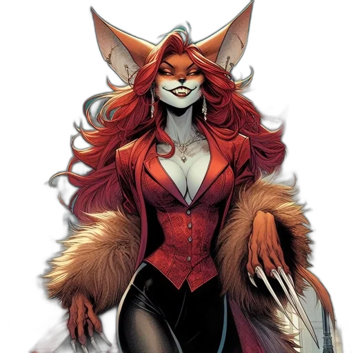 comic book art, concept art, fantasy art, red transparent PNG cut-out