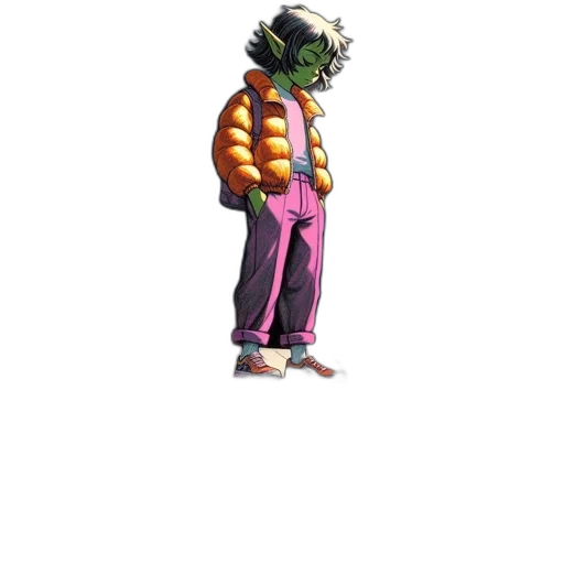 jacket, creature, staff, animal transparent PNG cut-out